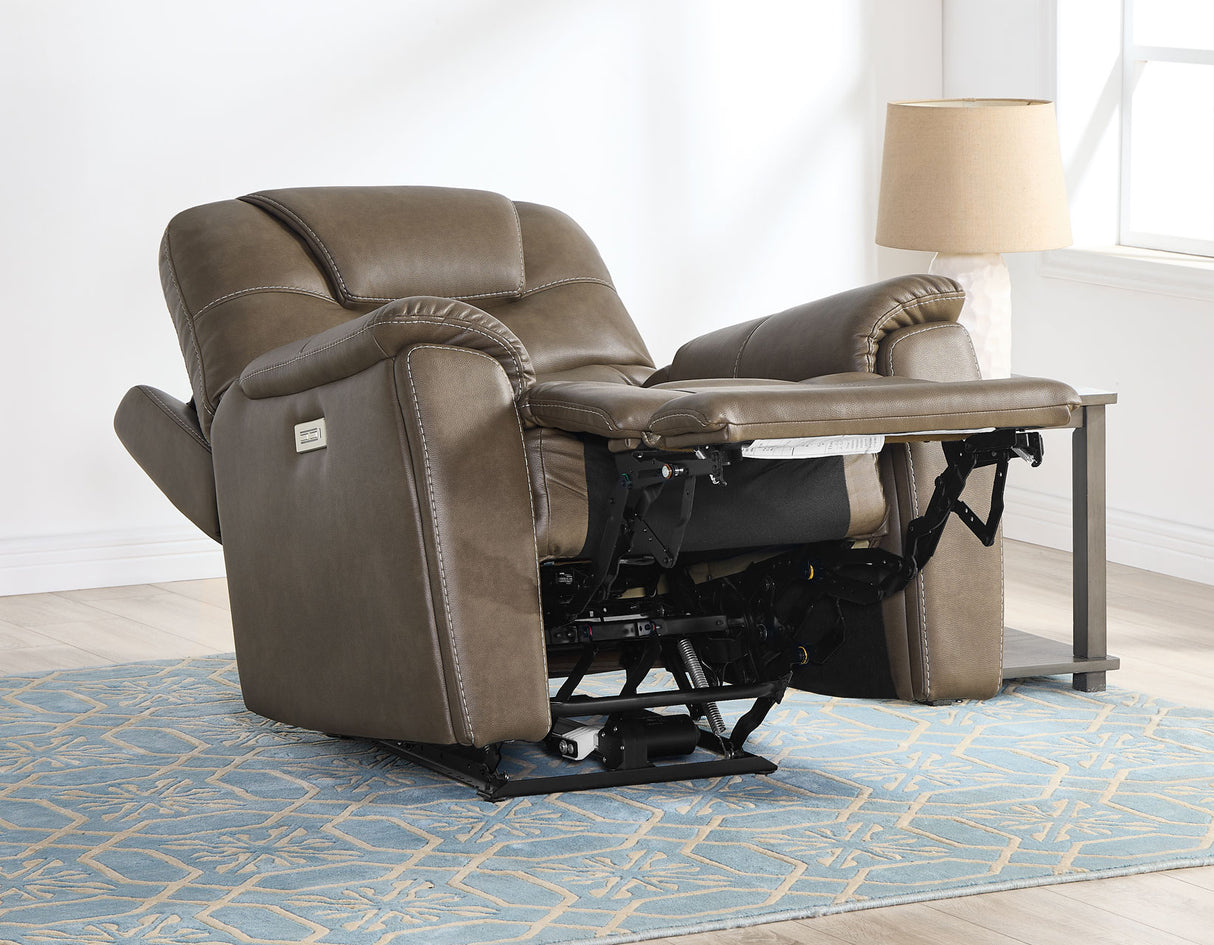 Adelaide Caramel Vegan Leather Dual-Power Zero-Gravity Recliner from Steve Silver - Luna Furniture