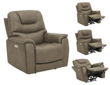 Adelaide Caramel Vegan Leather Dual-Power Zero-Gravity Recliner from Steve Silver - Luna Furniture