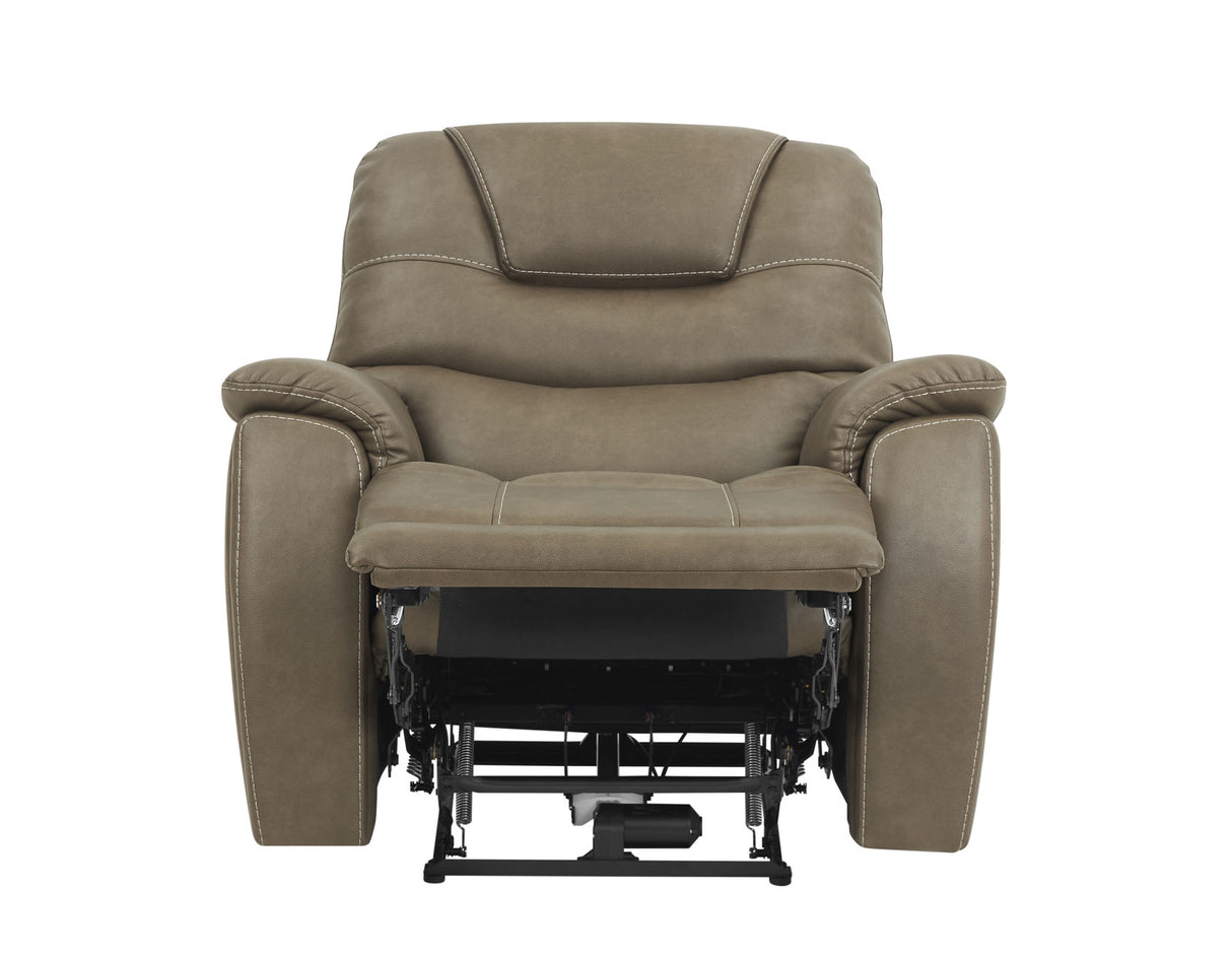 Adelaide Caramel Vegan Leather Dual-Power Zero-Gravity Recliner from Steve Silver - Luna Furniture