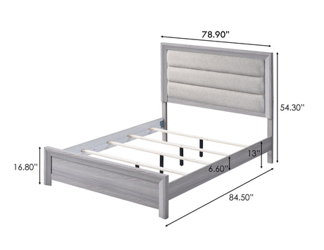 Adelaide Driftwood Upholstered Panel Bedroom Set from Crown Mark - Luna Furniture