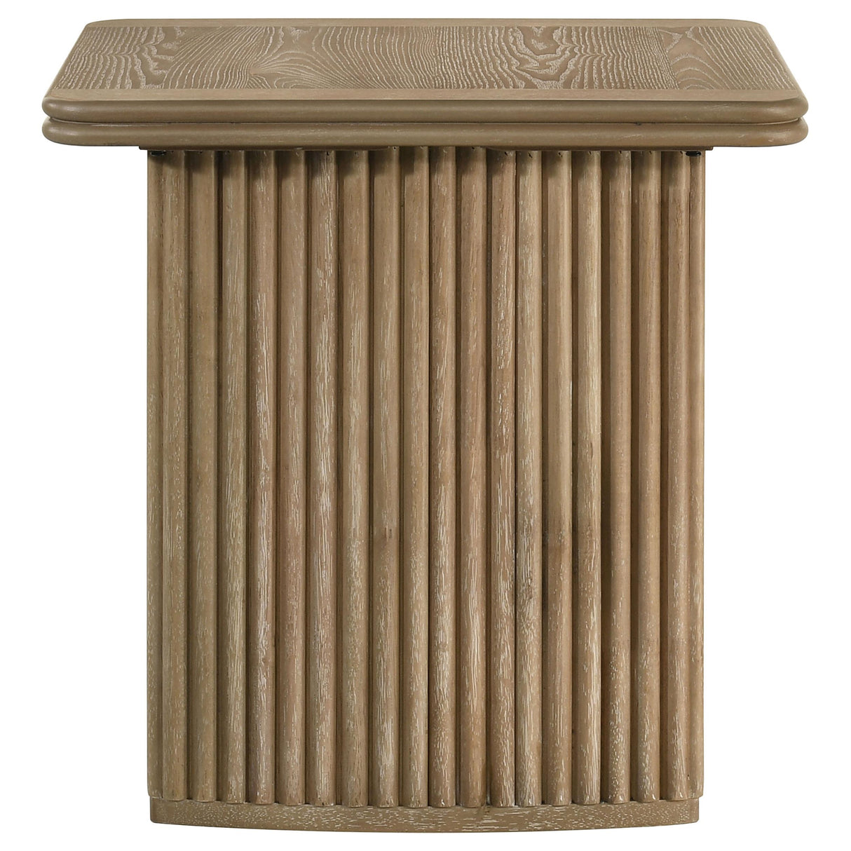 Adina Distressed Light Brown Square Wood Side End Table from Coaster - Luna Furniture