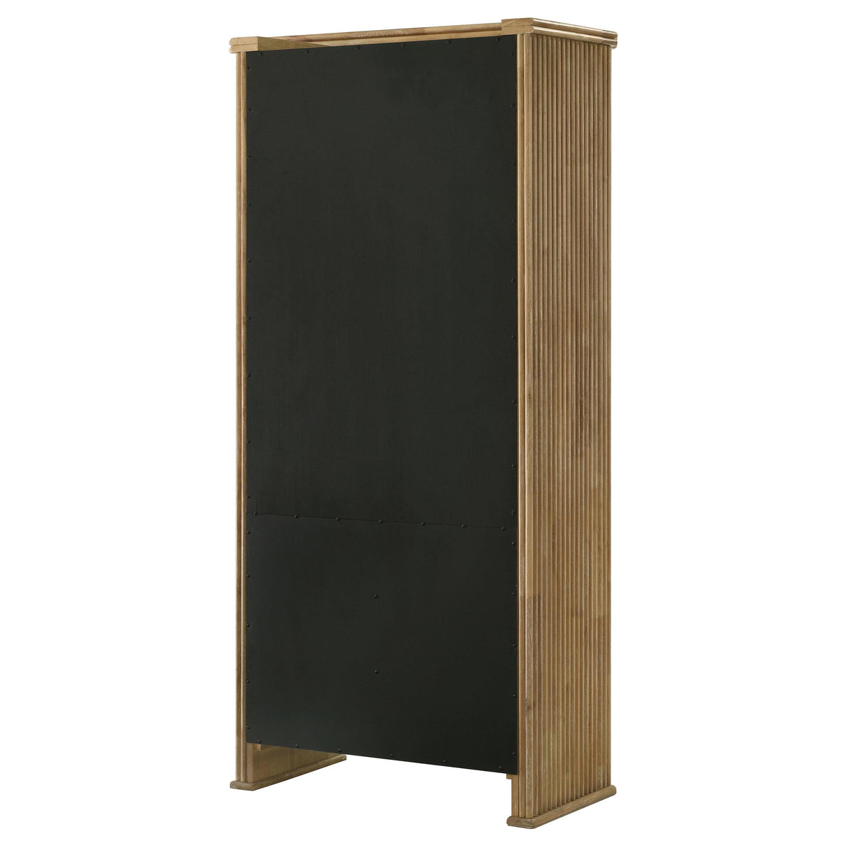 Adina Distressed Light Brown Tall Dining Display Cabinet from Coaster - Luna Furniture