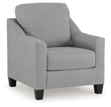 Adlai Chair and Ottoman in Shadow from Ashley - Luna Furniture