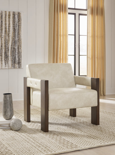 Adlanlock Bone Accent Chair from Ashley - Luna Furniture