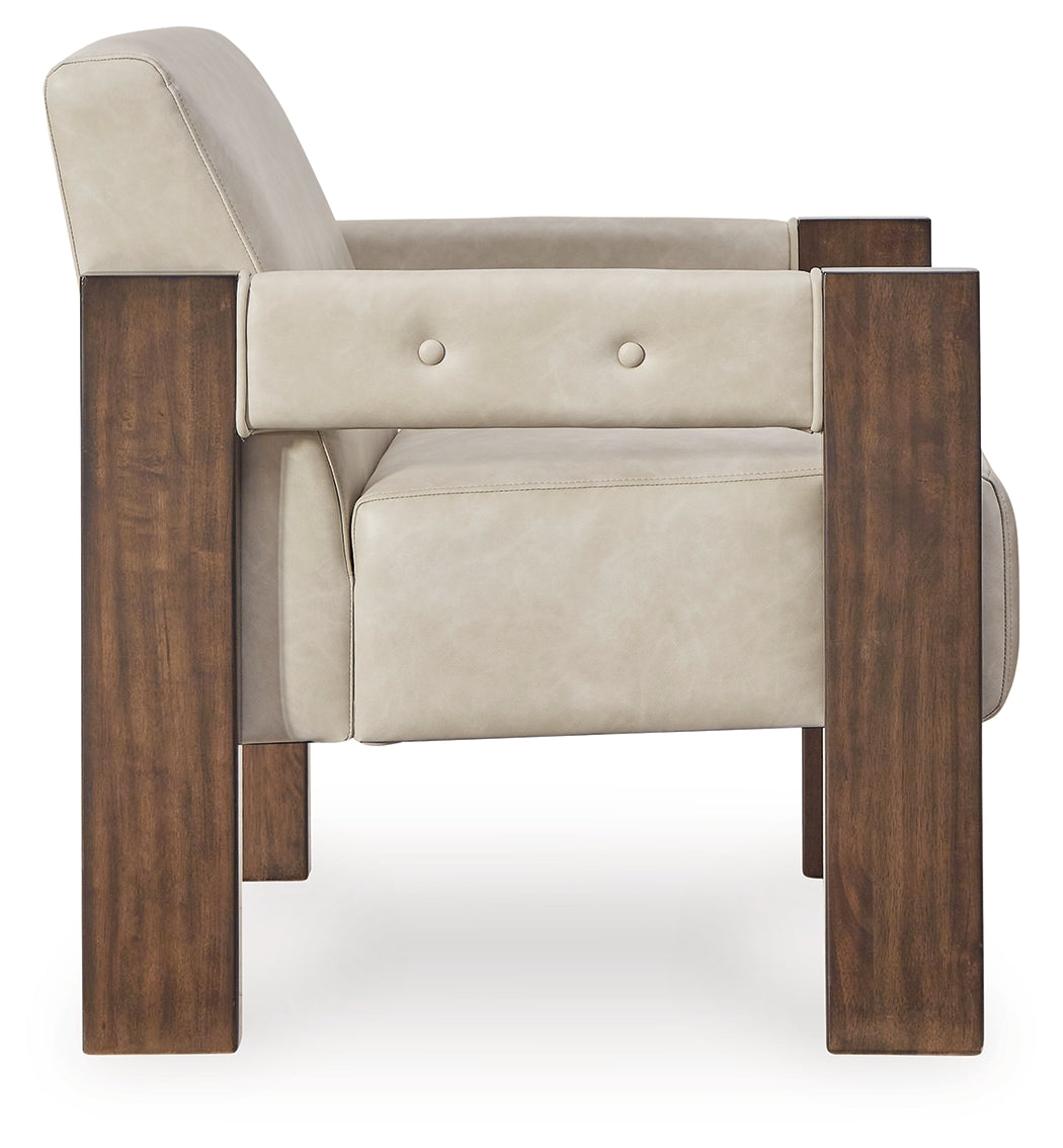 Adlanlock Bone Accent Chair from Ashley - Luna Furniture