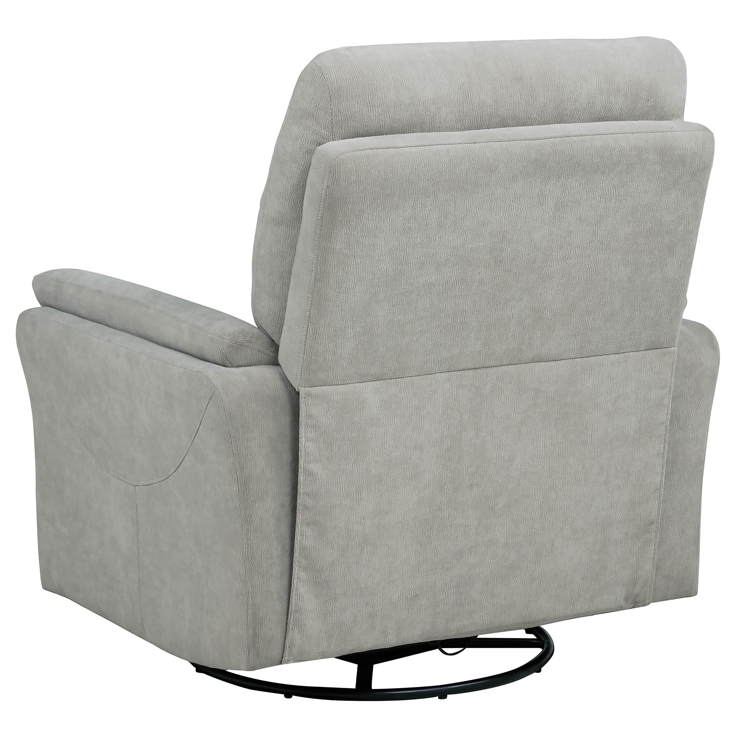 Coaster Adler Ivory Upholstered Power Swivel Glider Recliner