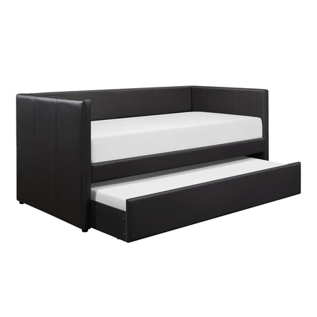 Adra Black Twin Daybed with Trundle from Homelegance - Luna Furniture