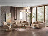 Ahsen Beige 3-Piece Living Room Set (Sofa & Loveseat & Chair) from Furnia - Luna Furniture