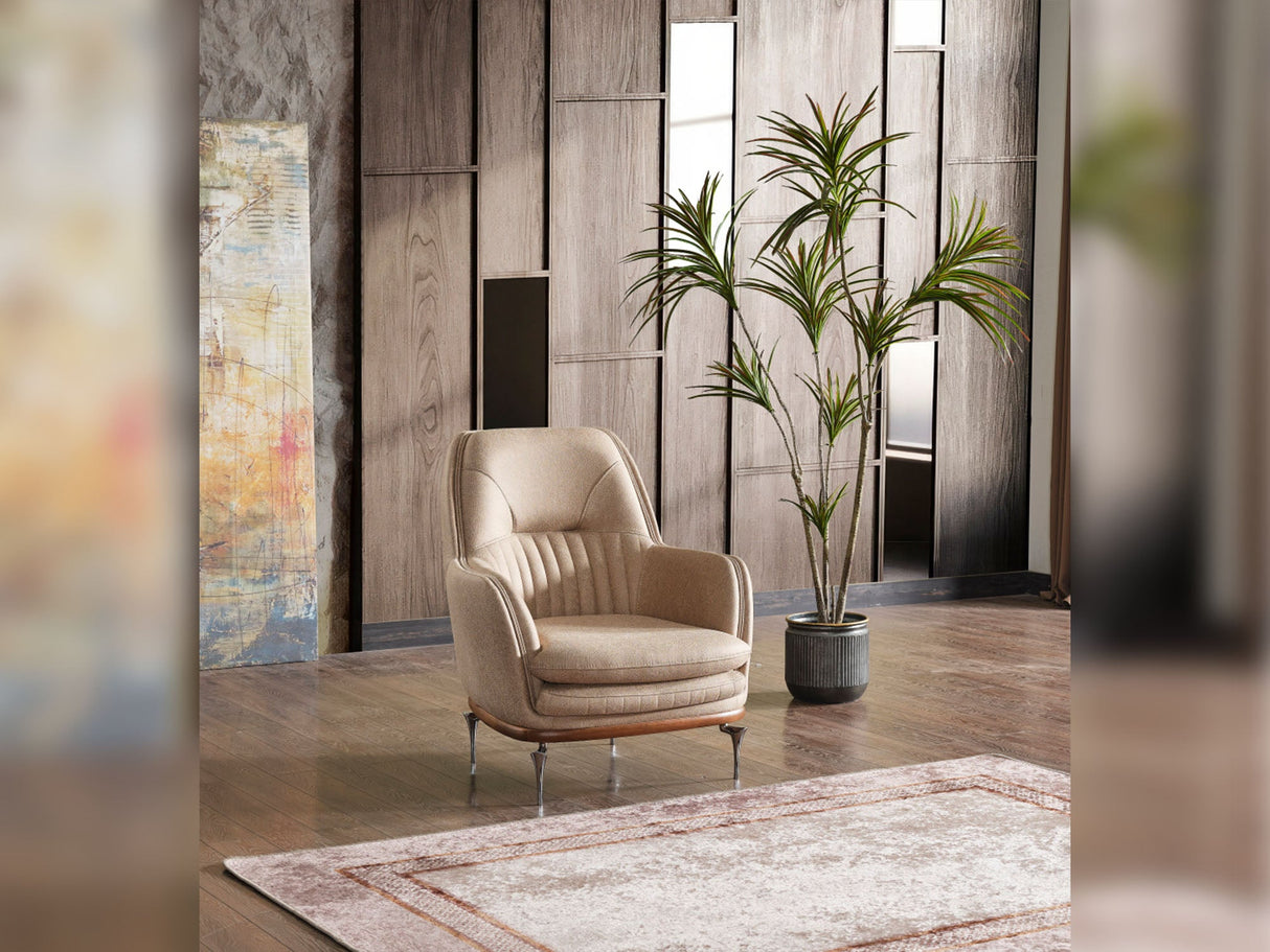 Ahsen Beige 3-Piece Living Room Set (Sofa & Loveseat & Chair) from Furnia - Luna Furniture