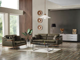 Ahsen Khaki 3-Piece Living Room Set (Sofa & Loveseat & Chair) from Furnia - Luna Furniture