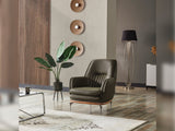 Ahsen Khaki 3-Piece Living Room Set (Sofa & Loveseat & Chair) from Furnia - Luna Furniture