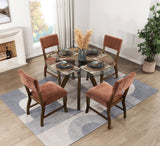 Aiden Rust 5-Piece Round Dining Room Set from Homelegance - Luna Furniture