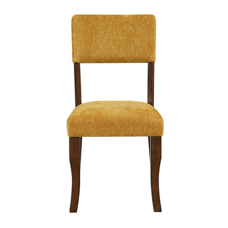 Aiden Mustard 5-Piece Round Dining Room Set from Homelegance - Luna Furniture