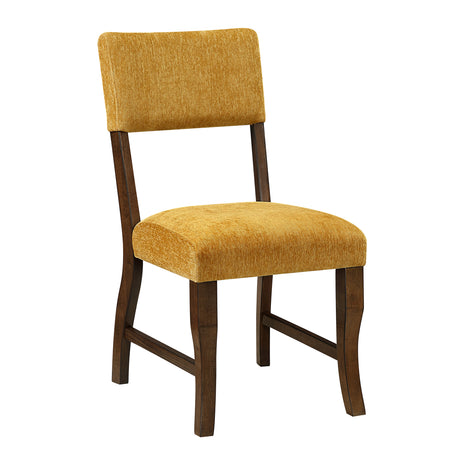 Aiden Mustard 5-Piece Round Dining Room Set from Homelegance - Luna Furniture