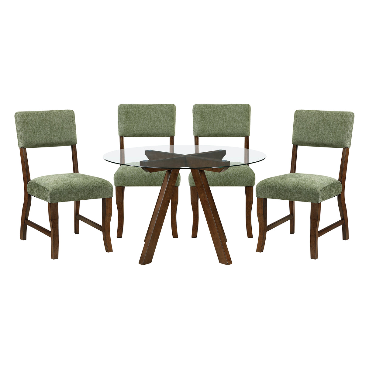 Aiden Olive 5-Piece Round Dining Room Set from Homelegance - Luna Furniture