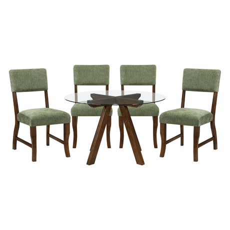 Aiden Olive 5-Piece Round Dining Room Set from Homelegance - Luna Furniture