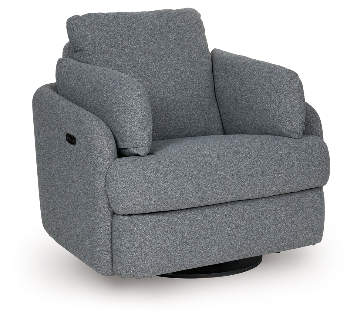 Alainmont Salt and Pepper Swivel Power Recliner from Ashley - Luna Furniture