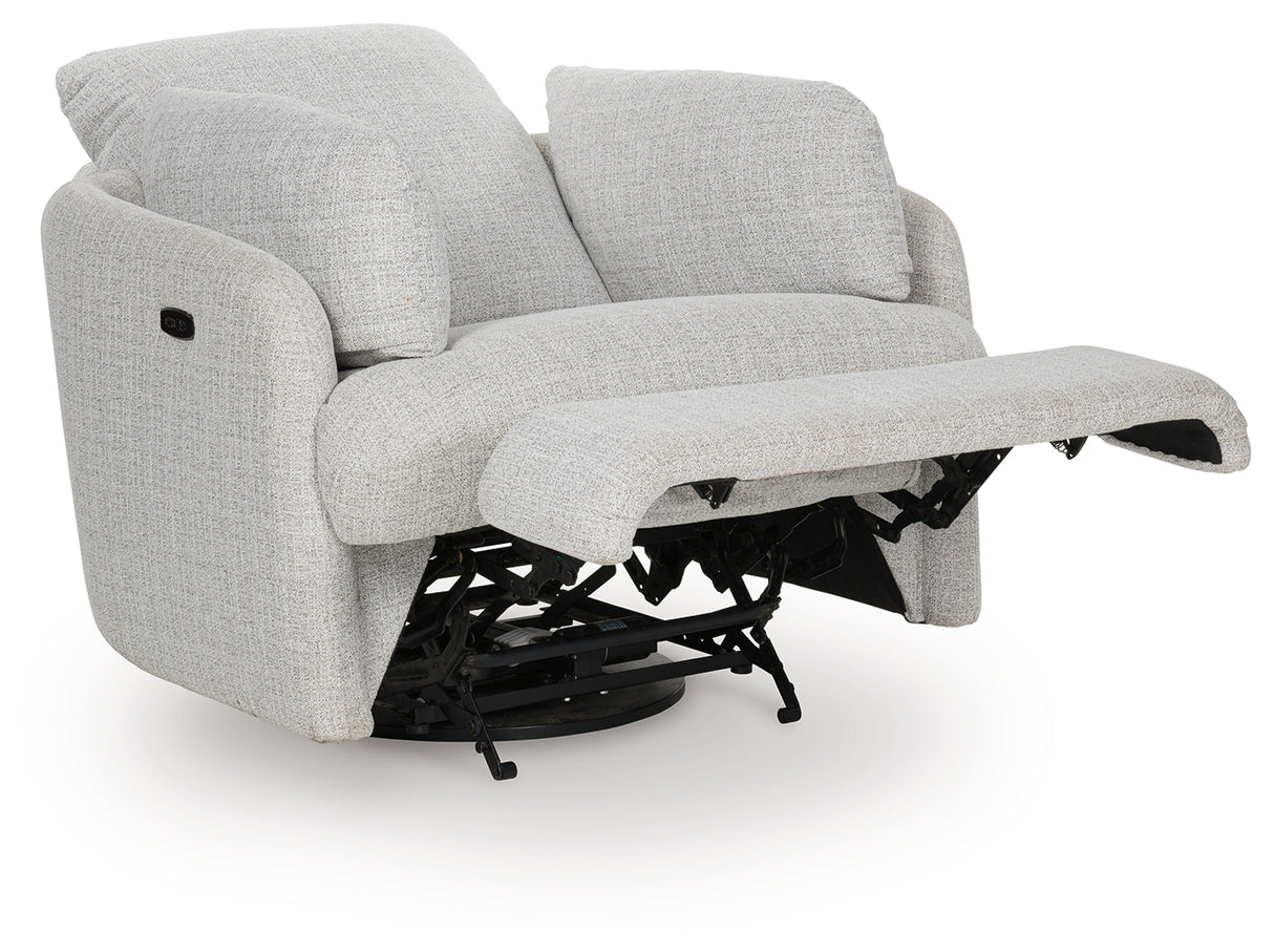 Alainmont Stone Swivel Power Recliner from Ashley - Luna Furniture