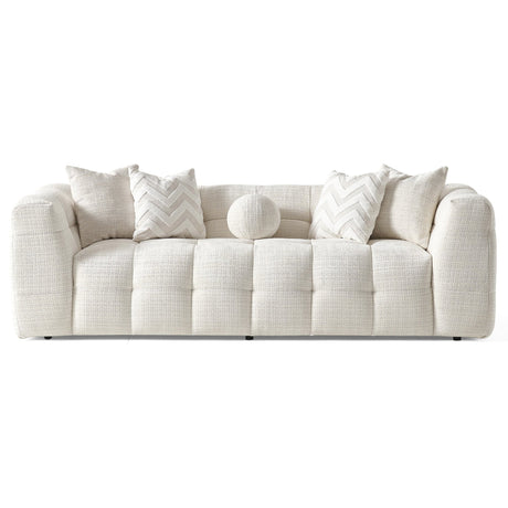 Alana Ivory Tufted Chenille Sofa from Midinmod - Luna Furniture