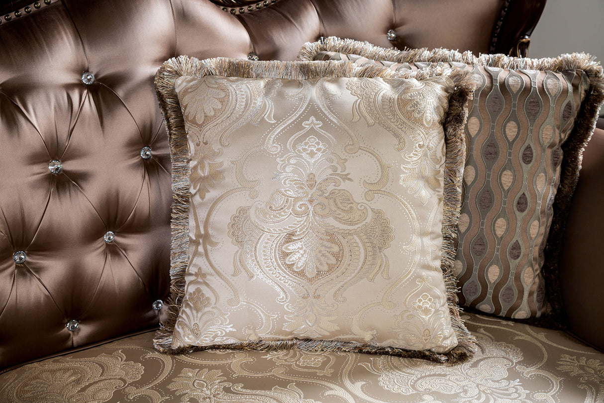 Albacete Dark Cherry/Brown Sofa from Furniture of America - Luna Furniture