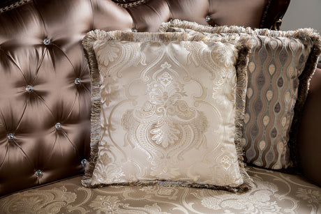 Albacete Dark Cherry/Brown Sofa from Furniture of America - Luna Furniture