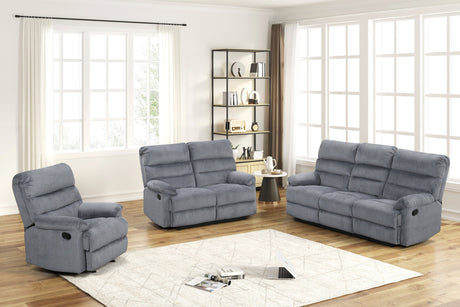 Albert Gray 3-Piece Reclining Set from Happy Homes - Luna Furniture