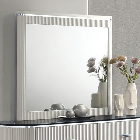 Aldgate Light Gray Mirror (Mirror Only) from Furniture of America - Luna Furniture