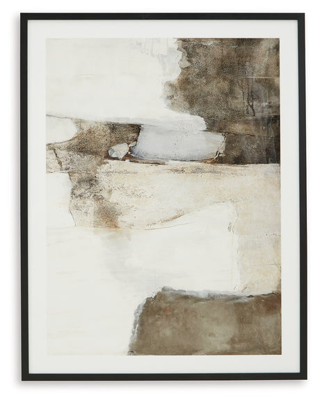 Aldricton Brown/White Wall Art from Ashley Furniture - Luna Furniture