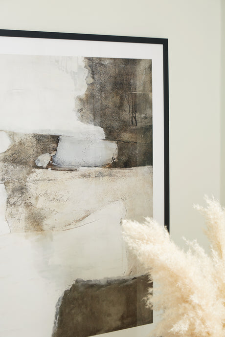 Aldricton Brown/White Wall Art from Ashley Furniture - Luna Furniture