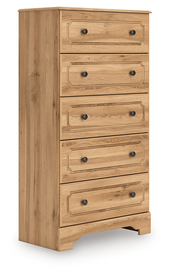 Aleaport Full Panel Bed with Chest and Nightstand in Warm Brown from Ashley Furniture - Luna Furniture