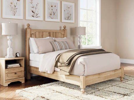 Aleaport Full Panel Bed with Chest and Nightstand in Warm Brown from Ashley - Luna Furniture