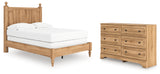 Aleaport Full Panel Bed with Dresser in Warm Brown from Ashley Furniture - Luna Furniture