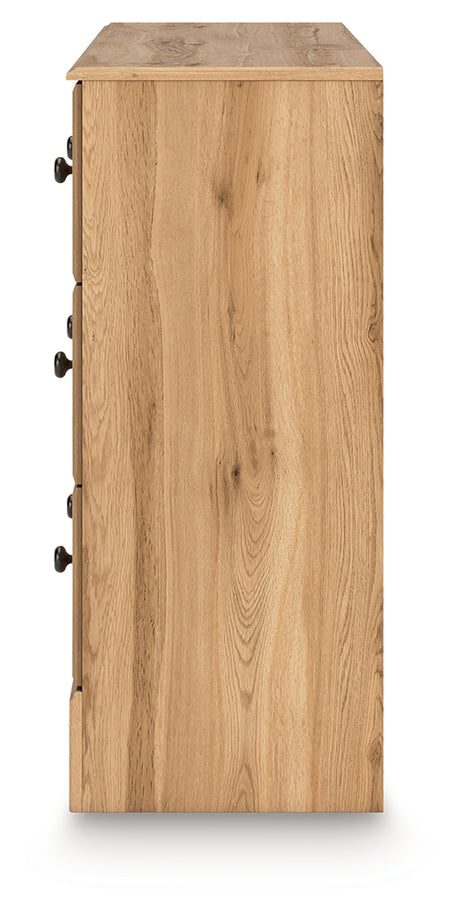 Aleaport Full Panel Bed with Dresser in Warm Brown from Ashley - Luna Furniture