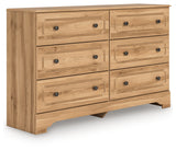 Aleaport King Panel Bed with Dresser and Chest in Warm Brown from Ashley - Luna Furniture