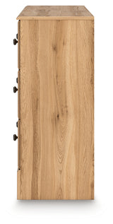 Aleaport King Panel Bed with Dresser and Chest in Warm Brown from Ashley - Luna Furniture