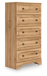 Aleaport King Panel Bed with Dresser and Chest in Warm Brown from Ashley - Luna Furniture