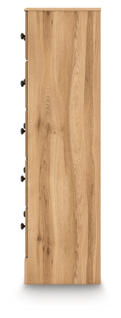 Aleaport King Panel Bed with Dresser and Chest in Warm Brown from Ashley - Luna Furniture