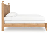Aleaport Warm Brown King Panel Bed, Dresser, Mirror and Nightstand from Ashley - Luna Furniture