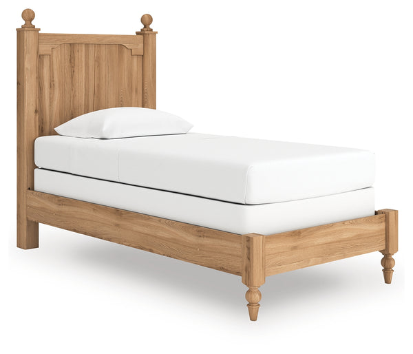 Aleaport Warm Brown Twin Panel Bed
