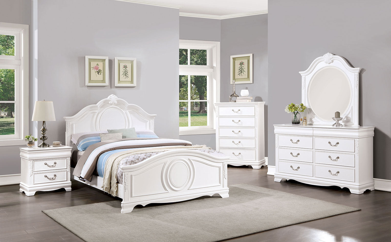 Furniture of America Alecia White Full Bed – Luna Furniture