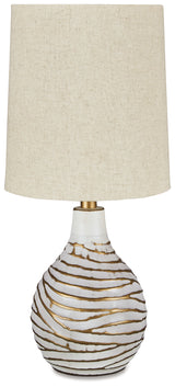 Aleela White/Gold Finish Table Lamp (Set of 2) from Ashley - Luna Furniture