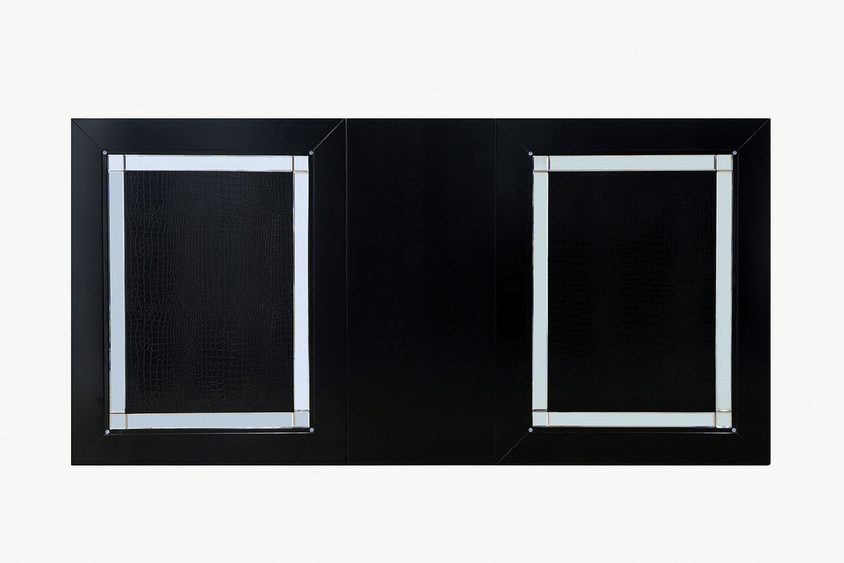 Alena Black/Silver Dining Table from Furniture of America - Luna Furniture