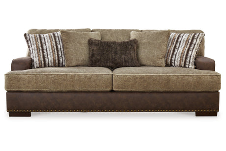 Alesbury Chocolate Sofa, Loveseat, Oversized Chair and Ottoman from Ashley - Luna Furniture