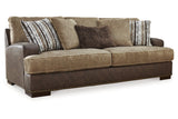 Alesbury Chocolate Sofa, Loveseat, Oversized Chair and Ottoman from Ashley - Luna Furniture
