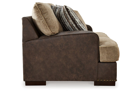 Alesbury Chocolate Sofa, Loveseat, Oversized Chair and Ottoman from Ashley - Luna Furniture