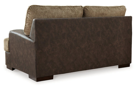 Alesbury Chocolate Sofa, Loveseat, Oversized Chair and Ottoman from Ashley - Luna Furniture