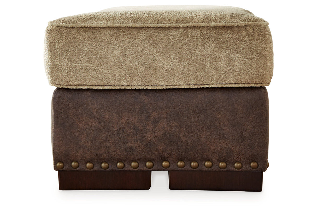 Alesbury Chocolate Sofa, Loveseat, Oversized Chair and Ottoman from Ashley - Luna Furniture