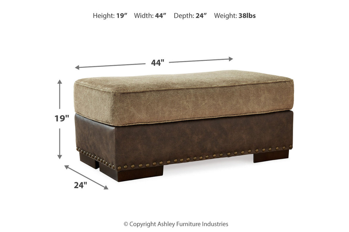 Alesbury Chocolate Sofa, Loveseat, Oversized Chair and Ottoman from Ashley - Luna Furniture