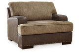 Alesbury Chocolate Sofa, Oversized Chair, Swivel Chair and Ottoman from Ashley - Luna Furniture