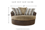 Alesbury Chocolate Sofa, Oversized Chair, Swivel Chair and Ottoman from Ashley - Luna Furniture